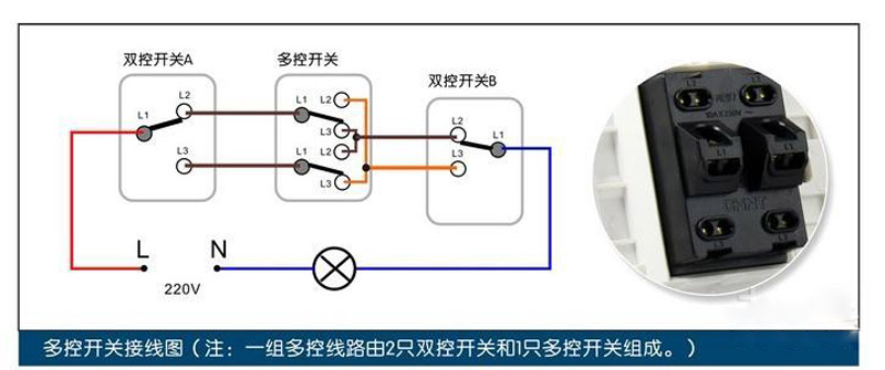 多控開關怎么裝